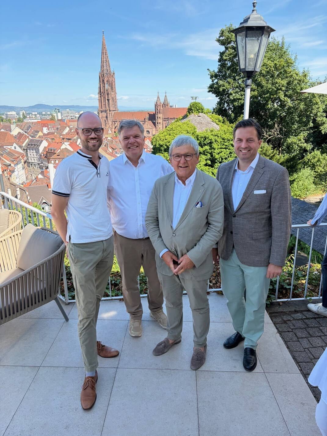 Brunch 2026. Von links: Dr. Ingo Reinke, Toni Schlegel, Prof. Roland Laszig und Prof. Andreas Knopf.